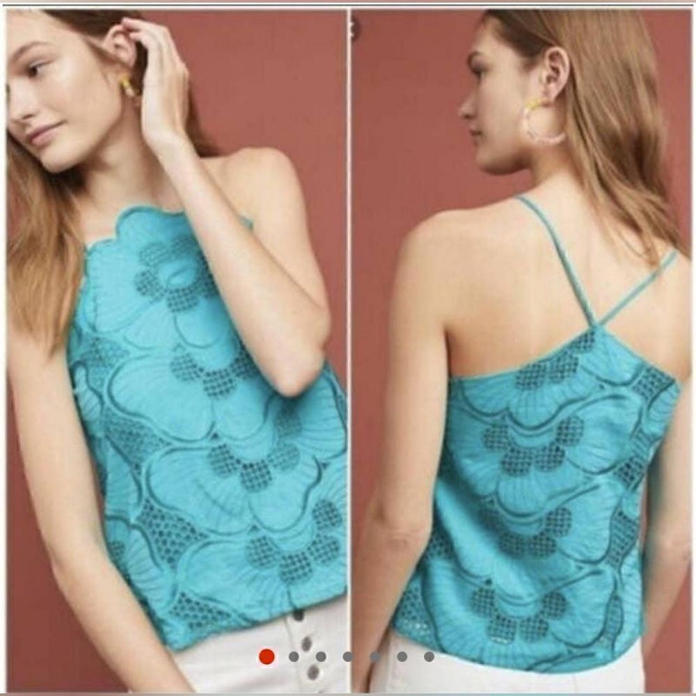 NwT ANTHROPOLOGIE COREY LYNN CALTER Turquoise size Large
